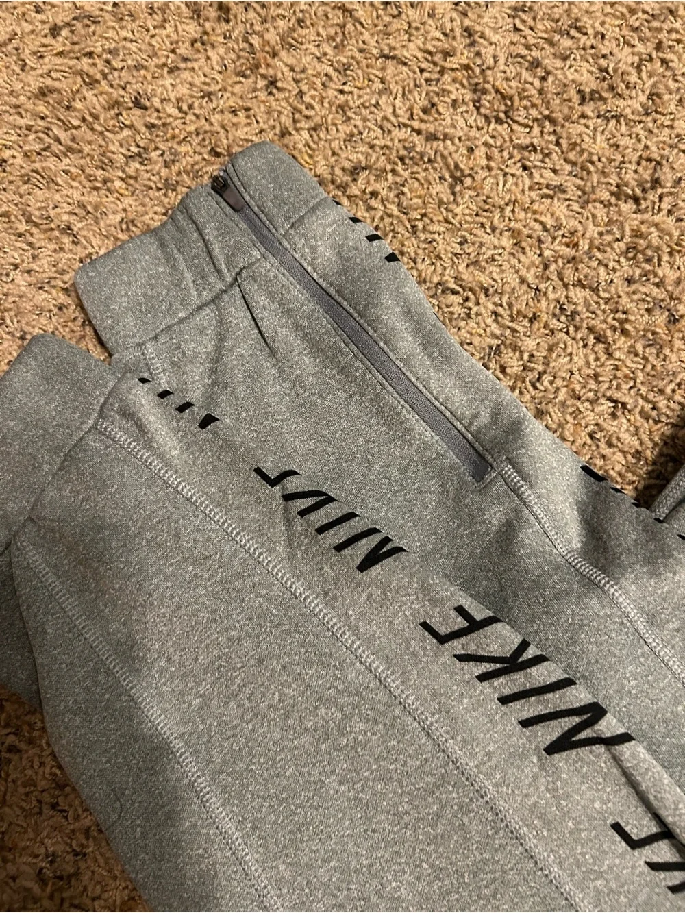 Nike Gray Women’s Logo Joggers with Black Branding